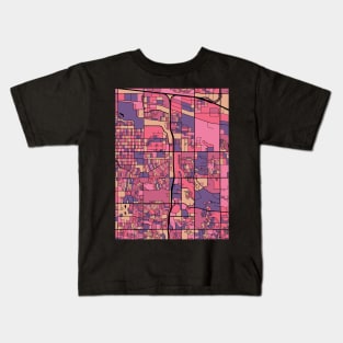 Aurora Map Pattern in Purple & Pink Kids T-Shirt